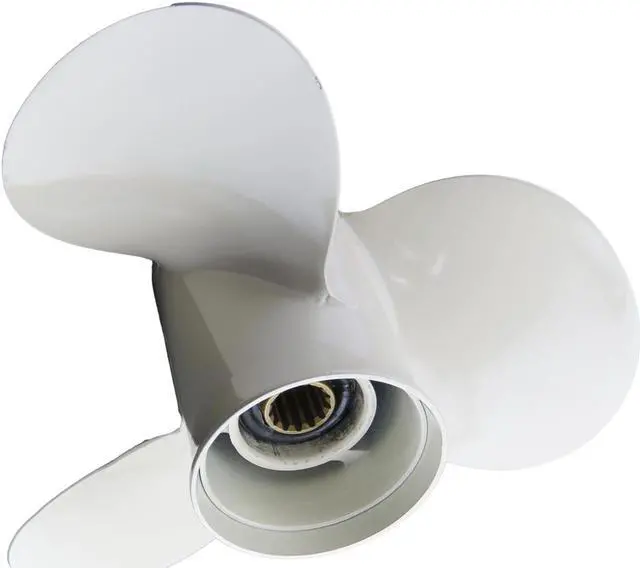 Alt view image 3 of 4 - Asaki 69W-45947-00-EL Fits Yamaha Motor 30-60 HP Propeller 5/8X11 White Right 663-45947-02-EL 69W-45947-00-EL 3X11