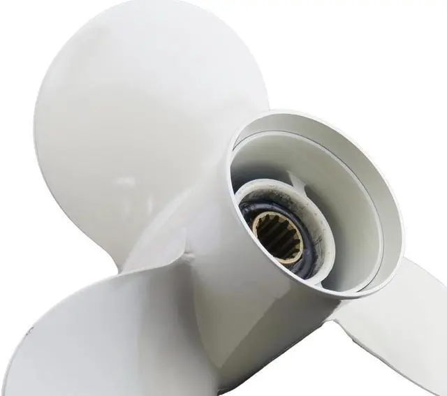 Alt view image 4 of 4 - Asaki 69W-45947-00-EL Fits Yamaha Motor 30-60 HP Propeller 5/8X11 White Right 663-45947-02-EL 69W-45947-00-EL 3X11