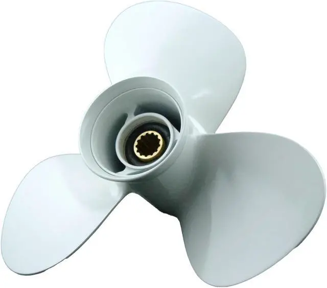 Main image of Asaki 663-45956-01-EL Fits Yamaha Outboard 30-60 HP C40TLRB Propeller Right Hand White 3X12 1/4X9