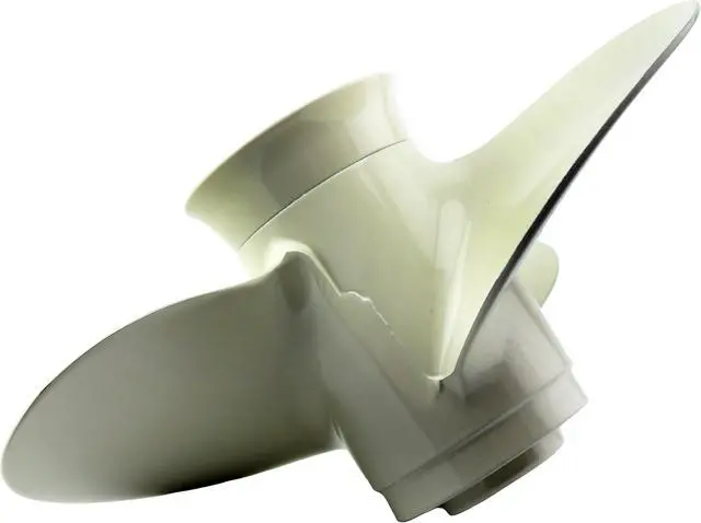 Alt view image 4 of 5 - Asaki 664-45941-01-EL Fits Yamaha Outboard 20 25 30 HP Propeller Hélice 3X9 7/8X9 Right White
