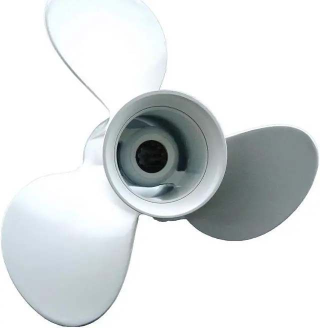 Alt view image 2 of 6 - Asaki 664-45949-02-EL Fits Yamaha 20-30HP 20MSHV F25MSHC 30ESH Propeller White Right 3X9 7/8X13