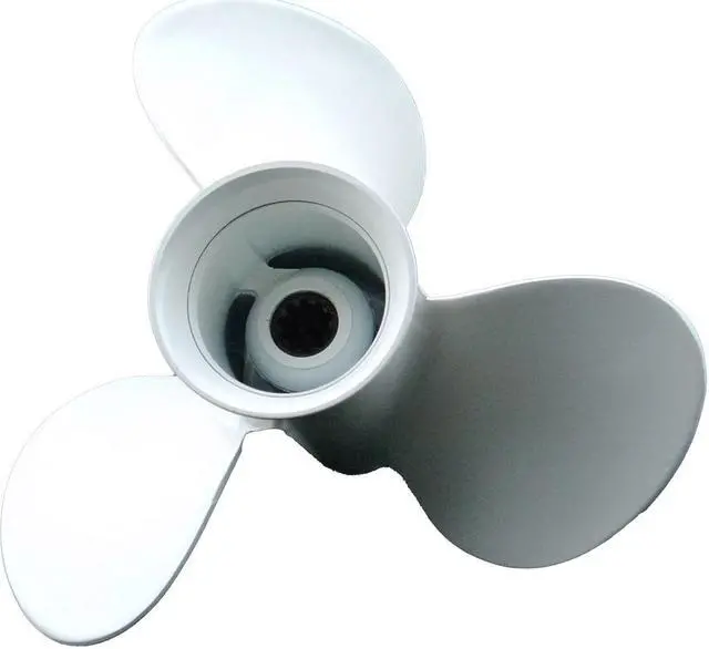 Alt view image 4 of 6 - Asaki 664-45949-02-EL Fits Yamaha 20-30HP 20MSHV F25MSHC 30ESH Propeller White Right 3X9 7/8X13