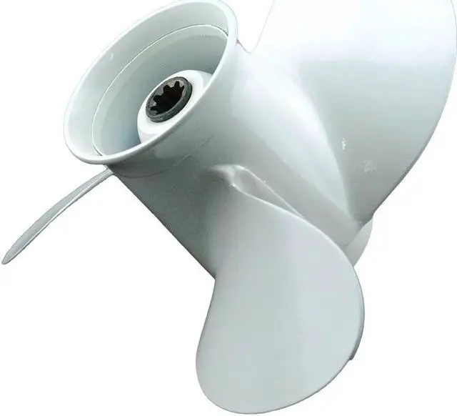 Alt view image 6 of 6 - Asaki 664-45949-02-EL Fits Yamaha 20-30HP 20MSHV F25MSHC 30ESH Propeller White Right 3X9 7/8X13