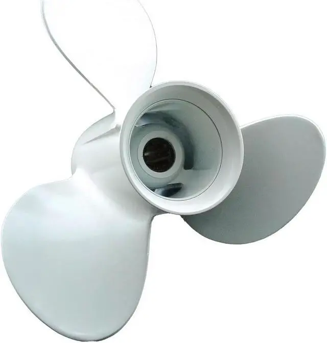 Alt view image 3 of 6 - Asaki 664-45949-02-EL Fits Yamaha 20-30HP 20MSHV F25MSHC 30ESH Propeller White Right 3X9 7/8X13