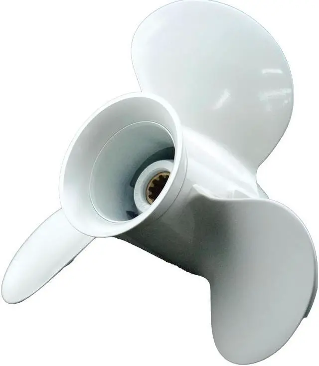 Alt view image 2 of 5 - Asaki 664-45952-00-EL Fits Yamaha Outboard 20 25 30HP 20MSHU 25ESH Propeller White 3X9 7/8X14