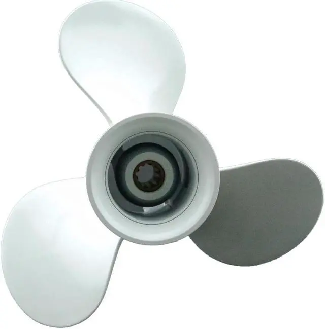 Main image of Asaki 664-45952-00-EL Fits Yamaha Outboard 20 25 30HP 20MSHU 25ESH Propeller White 3X9 7/8X14