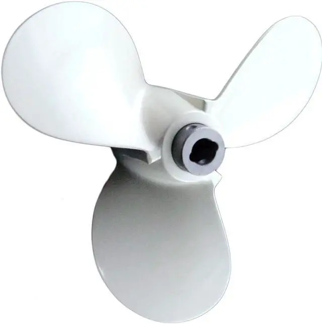 Alt view image 3 of 6 - Asaki 676-45943-62-EL Fits Yamaha Outboard 40 HP Aluminium Propeller hélice White 3X11 1/2X12