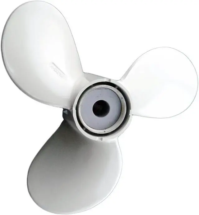 Alt view image 4 of 6 - Asaki 676-45943-62-EL Fits Yamaha Outboard 40 HP Aluminium Propeller hélice White 3X11 1/2X12