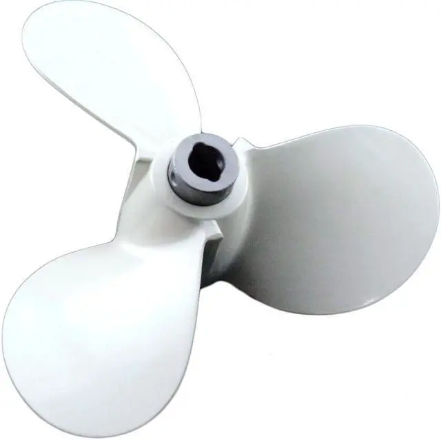 Alt view image 6 of 6 - Asaki 676-45943-62-EL Fits Yamaha Outboard 40 HP Aluminium Propeller hélice White 3X11 1/2X12