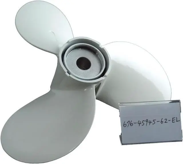 Alt view image 3 of 5 - Asaki 676-45945-62-EL Fits Yamaha Outboard 40 HP Propeller  hélice Right 3X11 3/4X10