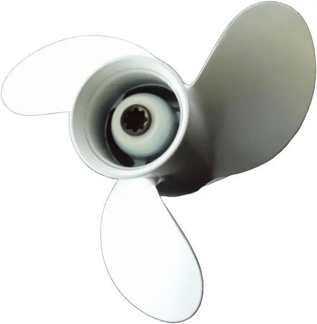 Alt view image 2 of 5 - Asaki 683-45943-00-EL Fits Yamaha Outboard 9.9 15 20 HP 15MLHY Propeller White 3X9 1/4X10 1/2