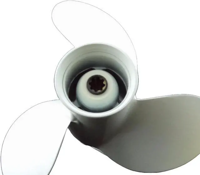 Alt view image 3 of 5 - Asaki 683-45943-00-EL Fits Yamaha Outboard 9.9 15 20 HP 15MLHY Propeller White 3X9 1/4X10 1/2