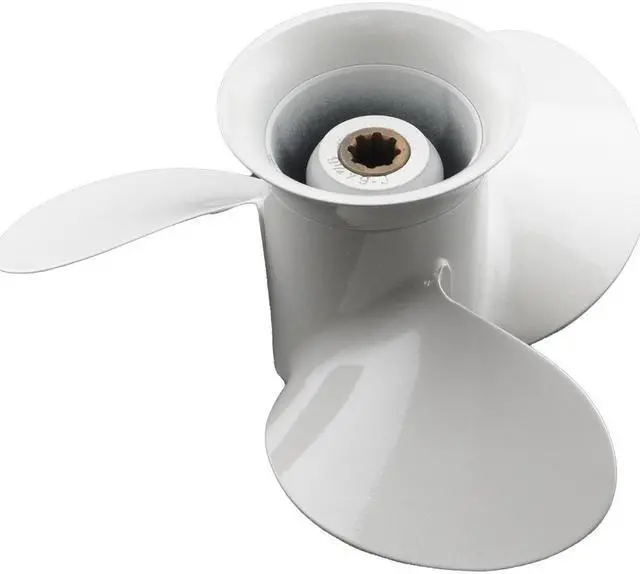 Alt view image 4 of 6 - Asaki 683-45945-00-EL Fits Yamaha Outboard Motor 9.9 15 HP Propeller White 9 1/4X9