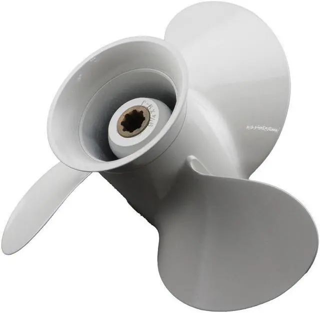 Alt view image 5 of 6 - Asaki 683-45945-00-EL Fits Yamaha Outboard Motor 9.9 15 HP Propeller White 9 1/4X9