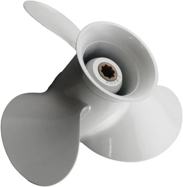 Alt view image 2 of 6 - Asaki 683-45945-00-EL Fits Yamaha Outboard Motor 9.9 15 HP Propeller White 9 1/4X9