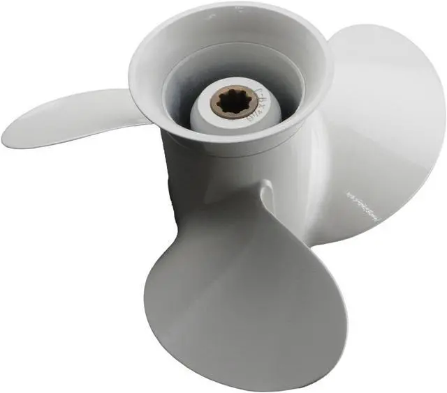Alt view image 3 of 6 - Asaki 683-45945-00-EL Fits Yamaha Outboard Motor 9.9 15 HP Propeller White 9 1/4X9