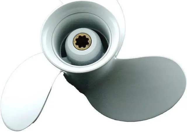 Alt view image 2 of 5 - Asaki 683-45947-00-EL Fits Yamaha Outboard Motor 9.9 15 HP Propeller White 9 1/4X8
