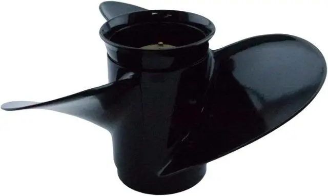 Alt view image 6 of 7 - Asaki 48-816704A40 48-816704A45 Fits Mercury Outboard 25-70 HP Propeller Black 3X10 1/2X13
