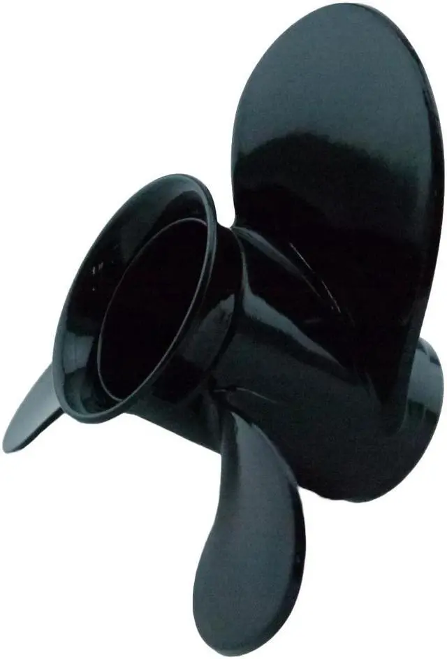 Alt view image 5 of 6 - Asaki 48-828152A12 Fits Mercury Outboard 6-15 HP Propeller Black 3X9 1/4X7 Right