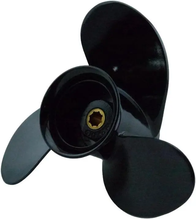 Alt view image 3 of 7 - Asaki 48-828154A12 Fits Mercury Outboard 6-15 HP Propeller Hélice Black 3X9X8 Right