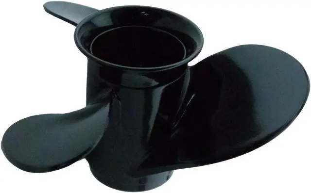 Alt view image 6 of 7 - Asaki 48-828154A12 Fits Mercury Outboard 6-15 HP Propeller Hélice Black 3X9X8 Right
