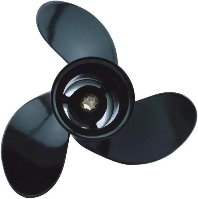 Alt view image 7 of 7 - Asaki 48-828154A12 Fits Mercury Outboard 6-15 HP Propeller Hélice Black 3X9X8 Right