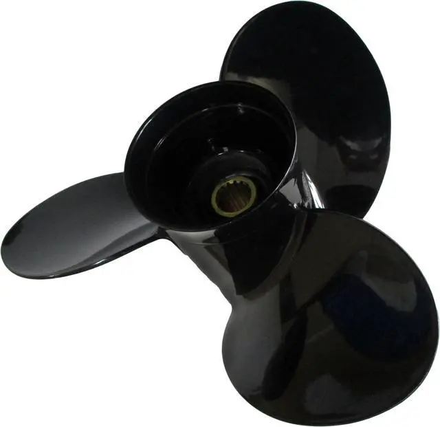 Alt view image 4 of 6 - Asaki 58100-87L10-019 58100-87LB0-019 Fits Suzuki Outboard Motor 70-90 HP Propeller Black 3X13 7/8X15