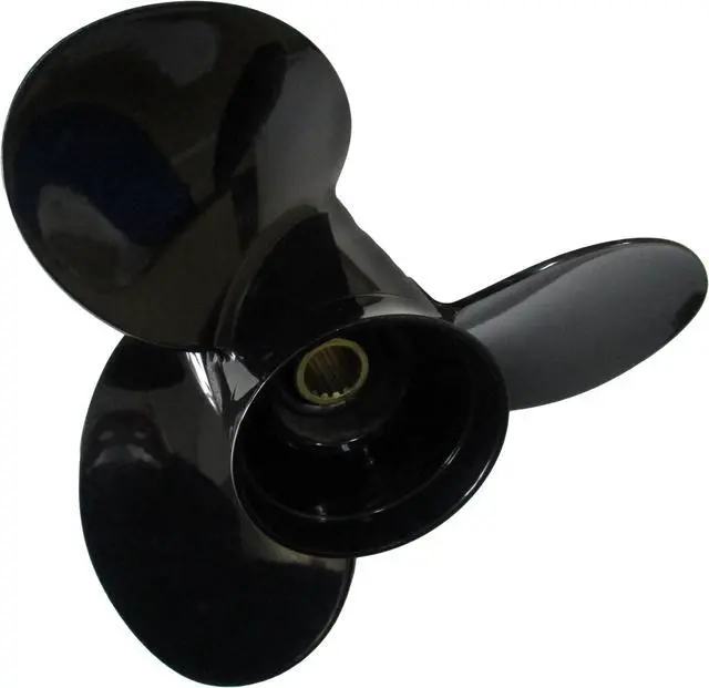 Alt view image 3 of 6 - Asaki 58100-87L10-019 58100-87LB0-019 Fits Suzuki Outboard Motor 70-90 HP Propeller Black 3X13 7/8X15