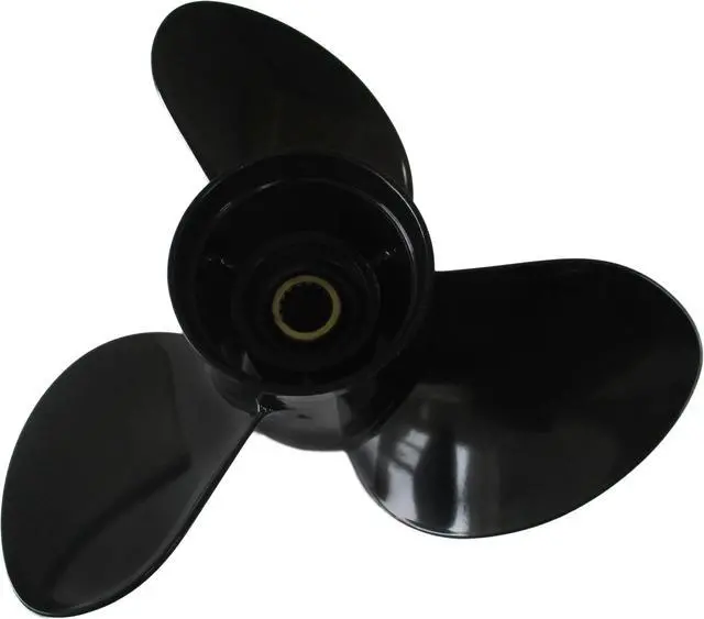 Alt view image 6 of 6 - Asaki 58100-90J11-019 58100-90JB0-019 Fits Suzuki Outboard 70-140 HP Propeller Black 3X14X19 Right