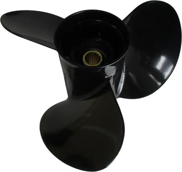 Alt view image 4 of 6 - Asaki 58100-90J11-019 58100-90JB0-019 Fits Suzuki Outboard 70-140 HP Propeller Black 3X14X19 Right