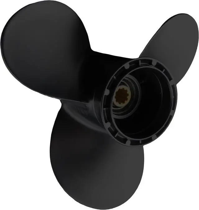 Alt view image 3 of 6 - Asaki 58100-93733-019 58100-93773-019  Fits Suzuki Outboard Propeller Black 3X9 1/4X10 Right