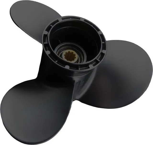 Alt view image 2 of 6 - Asaki 58100-93733-019 58100-93773-019  Fits Suzuki Outboard Propeller Black 3X9 1/4X10 Right
