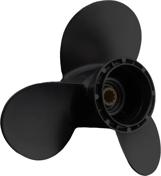 Alt view image 5 of 6 - Asaki 58100-93733-019 58100-93773-019  Fits Suzuki Outboard Propeller Black 3X9 1/4X10 Right