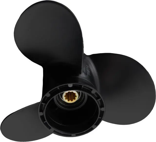 Alt view image 6 of 6 - Asaki 58100-93733-019 58100-93773-019  Fits Suzuki Outboard Propeller Black 3X9 1/4X10 Right