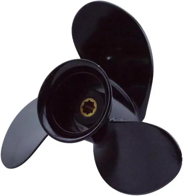 Main image of Asaki 48-828156A12 42522A10 Fits Mercury Outboard 8 9.9 15 HP Propeller Black 8 9X9 Right New