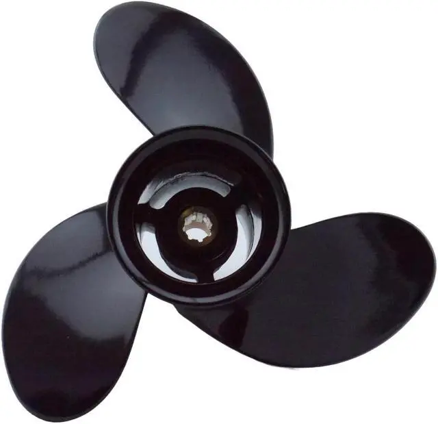 Alt view image 6 of 6 - Asaki 48-828158A12 828158A12 Fits Mercury Outboard 6 8 9.9 15 HP Propeller 3X9X10 1/2 Right