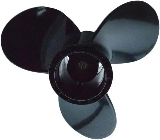 Alt view image 5 of 7 - Asaki 58100-93763-019 58100-93723-019 5005384 Fits Suzuki Outboard 9.9 15HP Propeller Black 3X9 1/4X9