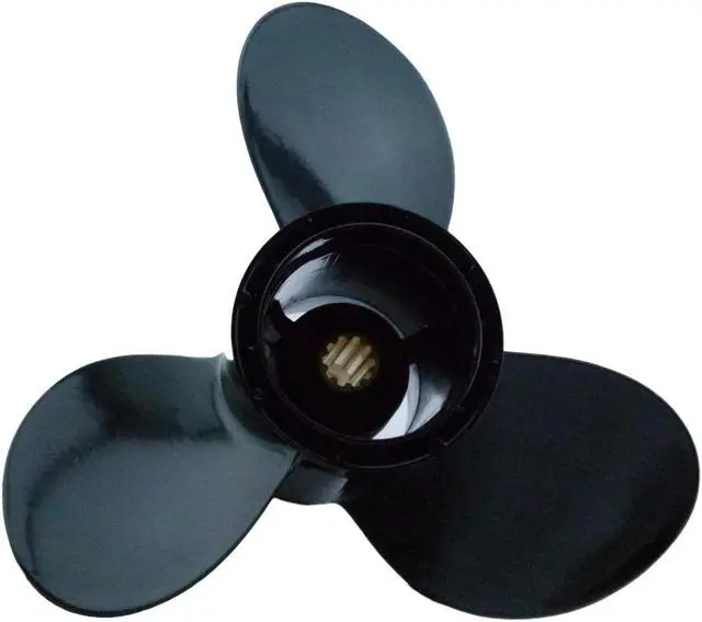 Main image of Asaki 58100-95D00-019 Fits Suzuki Outboard DT30C DT25C DF25R Propeller Black 3X10 1/4X14