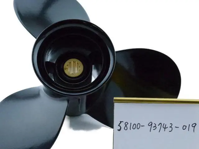 Alt view image 2 of 7 - Asaki 58100-93743-019 Fits Suzuki Outboard Motor 9.9 15 99 HP Propeller  3X9 1/4X11
