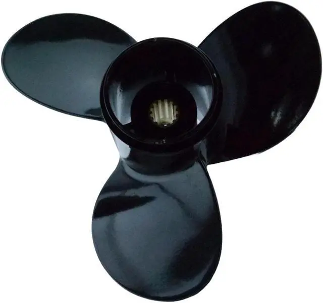 Alt view image 2 of 6 - Asaki 58100-94302-019 Fits Suzuki Outboard Motor 35 40 HP Propeller Black 11 1/2X9 Right