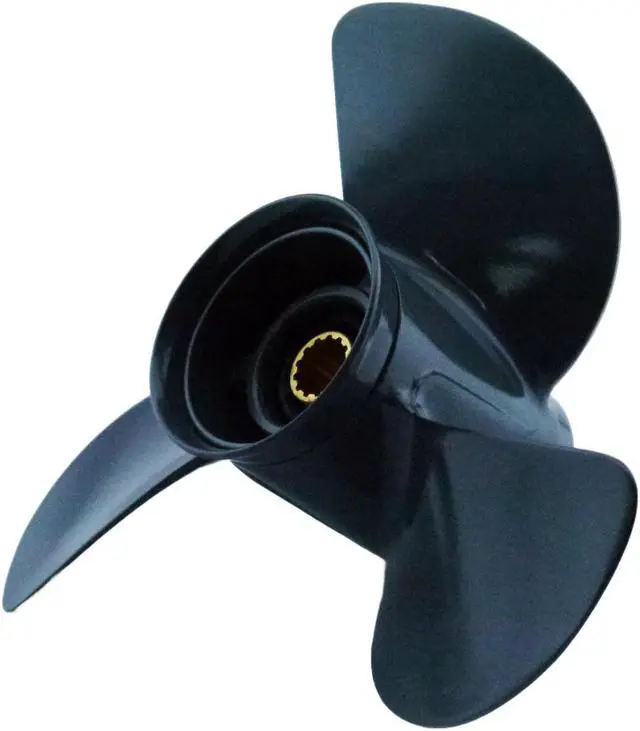 Alt view image 4 of 5 - Asaki 58130-ZV5-850ZA Fits Honda Outboard 35-50 HP Propeller  3X11 1/2X12 Right