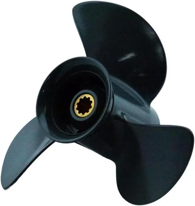 Alt view image 3 of 5 - Asaki 58130-ZV7-000ZA Fits Honda Outboard 25 30 HP Propeller 3X9 1/4X12 10 Spline New