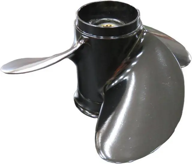 Alt view image 3 of 6 - Asaki 3B2-64513-0 Fits Tohatsu Nissan Outboard Propeller Hélice Right 3X8.5X6.5 Right Aluminum