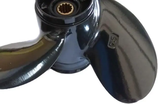 Alt view image 5 of 6 - Asaki 3B2-64515-0  Fits Tohatsu Nissan Outboard 6 8 9.8 HP Aluminum Propeller Right 3X8.5X7.5