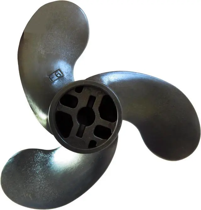 Alt view image 2 of 7 - Asaki 3F0-64101-0 3F0641010M  Fits Tohatsu Nissan 2 2.5 3.5 HP Propeller 3X7.4X7 Right