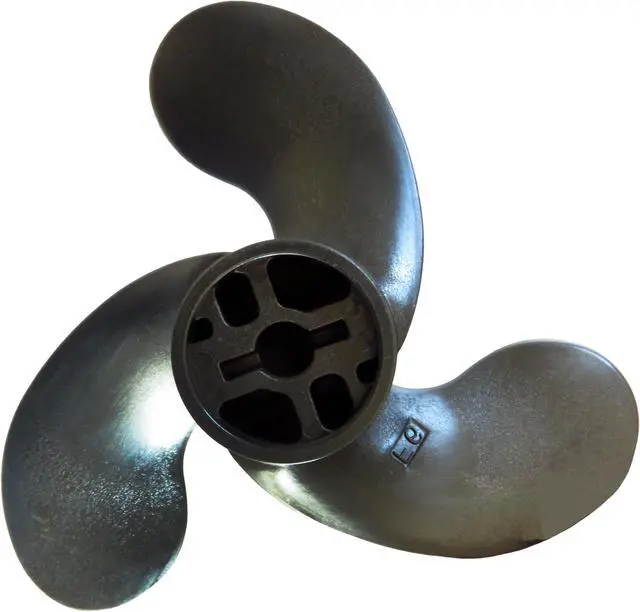Alt view image 4 of 7 - Asaki 3F0-64101-0 3F0641010M  Fits Tohatsu Nissan 2 2.5 3.5 HP Propeller 3X7.4X7 Right