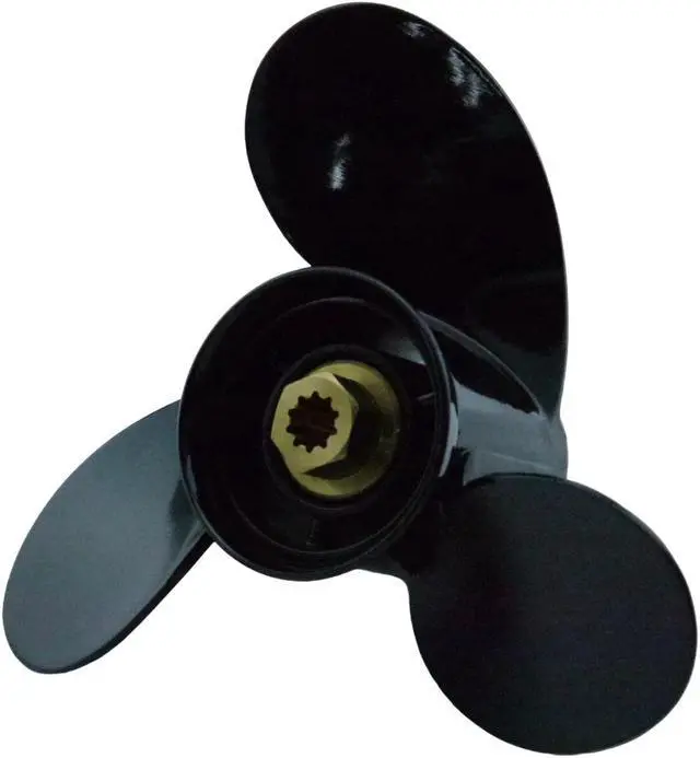 Alt view image 2 of 6 - Asaki 48-19640A40 Fits Mercury Outboard Motor 9.9-25 HP Aluminum Propeller  3X10 3/8X13