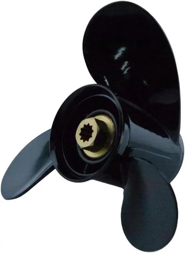 Alt view image 4 of 6 - Asaki 48-19640A40 Fits Mercury Outboard Motor 9.9-25 HP Aluminum Propeller  3X10 3/8X13