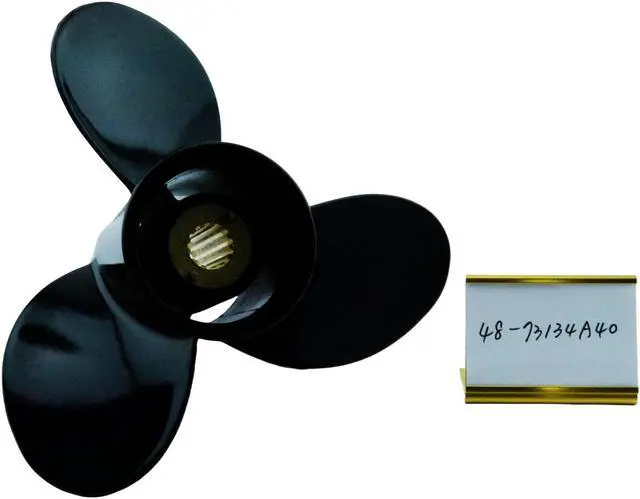 Alt view image 7 of 7 - Asaki 48-73134A40 Fits Mercury Outboard 25-70 HP Propeller hélice 3X10 5/8X12 Right