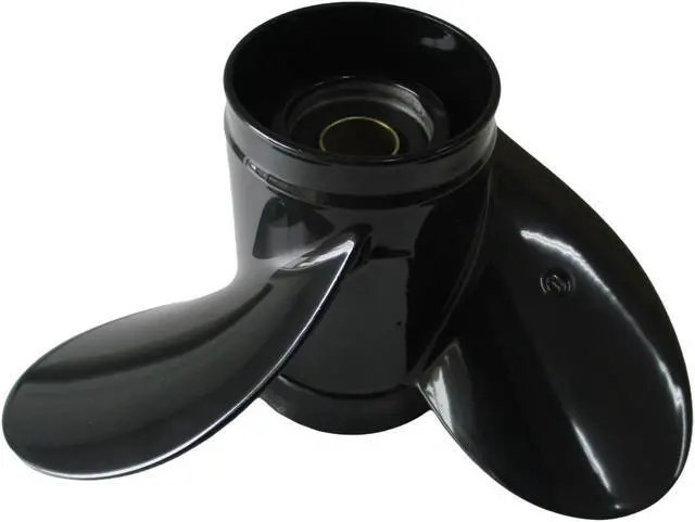 Alt view image 4 of 6 - Asaki 361-64113-0 Fits Tohatsu Nissan Outboard 35 40 50 HP Propeller 3X11.6X11 Black